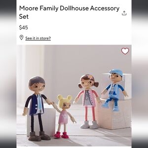 Pottery Barn Kids Wooden Dollhouse Family Dolls